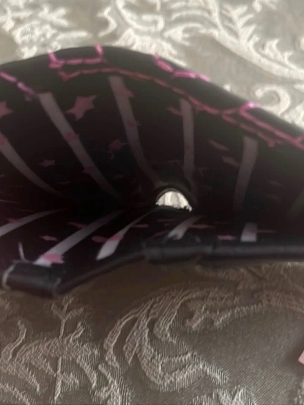 Betsey Johnson Pink and Black Heart Card Holder